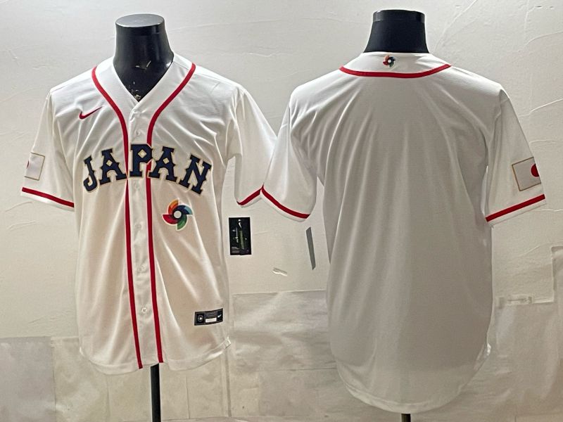 Men 2026 World Cub Japan Blank White Game Nike MLB Jersey style 002->more jerseys->MLB Jersey